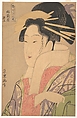 Karatsuchi of the Echizenya, Chōkyōsai Eiri 鳥橋斎栄里 Japanese, Woodblock print; ink and color on paper, Japan