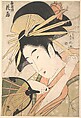 The Courtesan Hanaōgi of the Ōgiya Brothel (Ōgiya no uchi Hanaōgi), Ichirakutei Eisui Japanese, Woodblock print; ink and color on paper, Japan