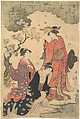 Ladies at a Picnic, Chōbunsai Eishi Japanese, Woodblock print; ink and color on paper, Japan