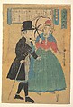 A Dutch Couple, Utagawa Yoshitora  Japanese, Woodblock print; ink and color on paper, Japan