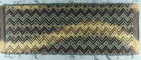 Woven Tapestry, Gold and multicolor lacquered thread, synthetic fiber, Japan