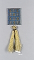 Mirror, Glass, silk, metallic thread, China