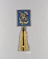 Mirror, Glass, silk, metallic thread, China