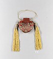 Girdle Set with Bats and the Character for Longevity (Shou), Silk, metallic thread, glass(?), China