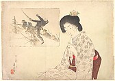 Autumn Shower, Illustration from Bungei Kurabu (Literary Club), Suzuki Kason Japanese, Frontispiece; woodblock print; ink and color on paper, Japan