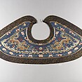 Formal Collar, Silk and metallic-thread tapestry (kesi) with painted details, embroidered with metallic thread, China