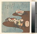 Crabs Near the Water's Edge, Yashima Gakutei  Japanese, Woodblock print (surimono); ink and color on paper, Japan