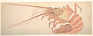 Large Lobster, Katsushika Hokusai  Japanese, Woodblock print (surimono); ink and color on paper, Japan