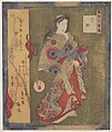 Figure of a Woman, Totoya Hokkei Japanese, Woodblock print (surimono); ink and color on paper, Japan