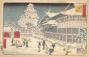 Famous Places of Edo: Shiba Shinmei, Utagawa Hiroshige II Japanese, Woodblock print; ink and color on paper, Japan