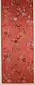 Woven Panel with Swallows and Prunus, Silk satin brocaded with silk and metallic thread, China