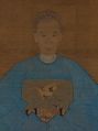 Portrait of the wife of Yizhai, Ruan Zude (Chinese, 16th or early 17th century), Hanging scroll; ink and color on silk, China