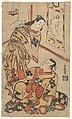 Kabuki Actors Nakamura Gentaro and Ikushima Shingoro, Torii Kiyomasu I  Japanese, Woodblock print; ink and color on paper, Japan