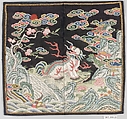 Rank Badge with Lions, Silk, metallic thread, China