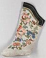 Child's Boot (one of a pair), Silk, China