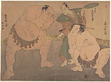 The Wrestlers, Katsukawa Shunshō　勝川春章  Japanese, Woodblock print (nishiki-e); ink and color on paper, Japan