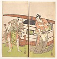 The Actor Otani Hiroji III and the Actor Onoe Kikugoro I, Katsukawa Shunshō　勝川春章  Japanese, Diptych of woodblock prints (nishiki-e); ink and color on paper, Japan