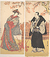 The Second Segawa Tomisaburo as a Tall Courtesan Standing in a Room, Katsukawa Shunshō　勝川春章  Japanese, Woodblock print (nishiki-e); ink and color on paper, Japan