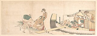 Print, Katsushika Hokusai  Japanese, Woodblock print (surimono); ink and color on paper, Japan