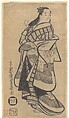 Courtesan, Kaigetsudō Dohan  Japanese, Monochrome woodblock print (sumizuri-e); ink on paper, Japan