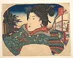 Famous Views of Edo: Kasumigaseki, Utagawa Kunisada  Japanese, Woodblock print; ink and color on paper, Japan