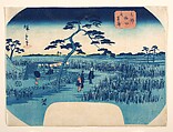 View of Iris Gardens at Horikiri
, Utagawa Hiroshige II Japanese, Woodblock print; ink and color on paper, Japan