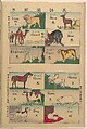 Pictorial Dictionary, Unidentified artist, Woodblock print; ink and color on paper, Japan