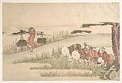 Spring in the Rice Fields, Katsushika Hokusai Japanese, Woodblock print; ink and color on paper, Japan
