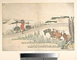 Spring in the Rice Fields, Katsushika Hokusai  Japanese, Woodblock print; ink and color on paper, Japan