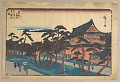 Zojoji Temple at Shiba in Snow, Utagawa Hiroshige Japanese, Woodblock print; ink and color on paper, Japan