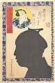Silhouette Image of Kabuki Actor, Utagawa Yoshiiku  Japanese, Woodblock print; ink and color on paper, Japan