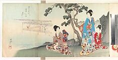 Noblewomen of the Tokugawa Period; Thirty-six Beauties (Sanjuroko kasensoro, Mizuno Toshikata (Japanese, 1866–1908), Album of 72 woodblock prints; ink and color on paper, Japan