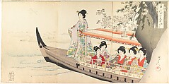 Chiyoda Castle (Album of Women), Yōshū (Hashimoto) Chikanobu Japanese, Triptych of woodblock prints; ink and color on paper, Japan