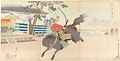 Chiyoda Castle (Album of Men), Yōshū (Hashimoto) Chikanobu Japanese, Triptych of woodblock prints; ink and color on paper, Japan