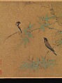 Finches and bamboo, Emperor Huizong (Chinese, 1082–1135; r. 1100–25), Handscroll; ink and color on silk, China