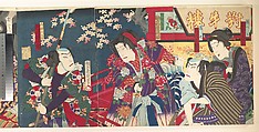 Toyohara Kunichika | Album of Thirty-Two Triptychs of Polychrome ...