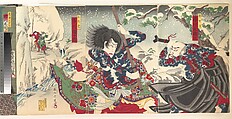 Album of Thirty-Two Triptychs of Polychrome Woodblock Prints by Various Artists, Toyohara Kunichika (Japanese, 1835–1900), Album of thirty-two triptychs of woodblock prints; ink and color on paper, Japan