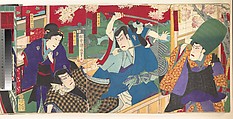 Toyohara Kunichika | Album of Thirty-Two Triptychs of Polychrome ...