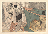 The Coming Thunderstorm, from the illustrated book Flowers of the Four Seasons, Kitagawa Utamaro Japanese, Woodblock print; ink and color on paper, Japan