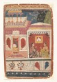 Radha and Her Confidant Sit in an Open Room: Page from a Dispersed Rasikapriya, Ink and opaque watercolor on paper, India (Madhya Pradesh, Malwa)