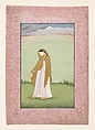 Abhisarika Nayika, a Heroine Longing for Her Lover, Ink, opaque watercolor, and gold on paper, India (Punjab Hills, Kangra)