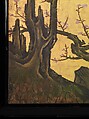 Old Plum, Kano Sansetsu (Japanese, 1590–1651), Four sliding-door panels (fusuma); ink, color, gold, and gold leaf on paper , Japan