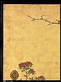 Old Plum, Kano Sansetsu (Japanese, 1590–1651), Four sliding-door panels (fusuma); ink, color, gold, and gold leaf on paper , Japan