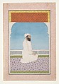 A Holy Man Seated on a Terrace, Ink and opaque watercolor on paper, India (Punjab Hills, Kangra)