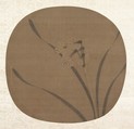 Narcissus, Fan mounted as an album leaf; ink and color on silk, China