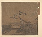 Moonlit terrace, Unidentified Artist, 17th century, Album leaf; ink and color on silk, China