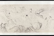 The Sixteen Luohans, Shitao (Zhu Ruoji) (Chinese, 1642–1707), Handscroll; ink on paper, China