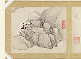 Landscapes and trees, Gong Xian (Chinese, 1619–1689), Album of twelve leaves; ink on paper, China