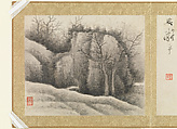 Landscapes and trees, Gong Xian (Chinese, 1619–1689), Album of twelve leaves; ink on paper, China