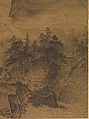 Mountain Market, Clearing Mist, Xia Gui (Chinese, active ca. 1195–1230), Album leaf; ink on silk  , China